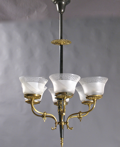 6 Light Gas and Electric Chandelier